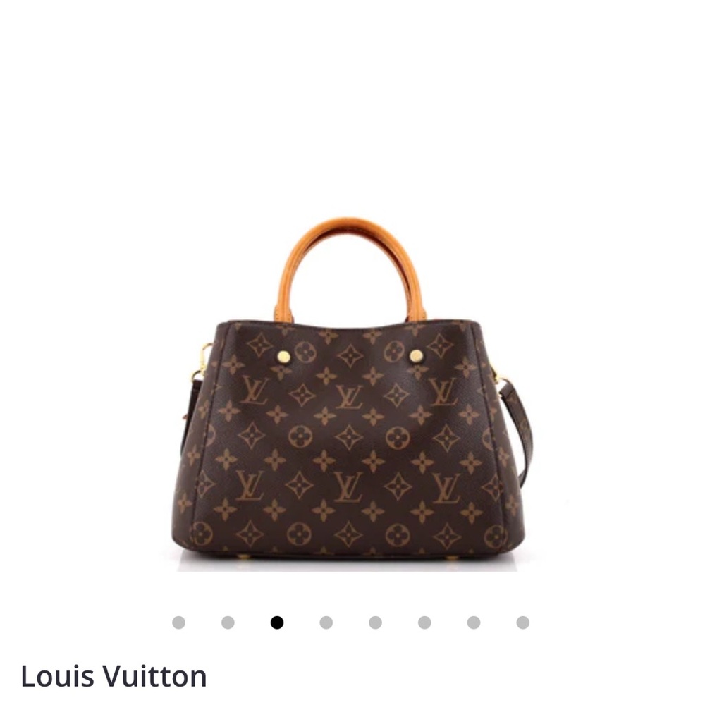 Louis Vuitton Brown Satchel with Monogram Canvas